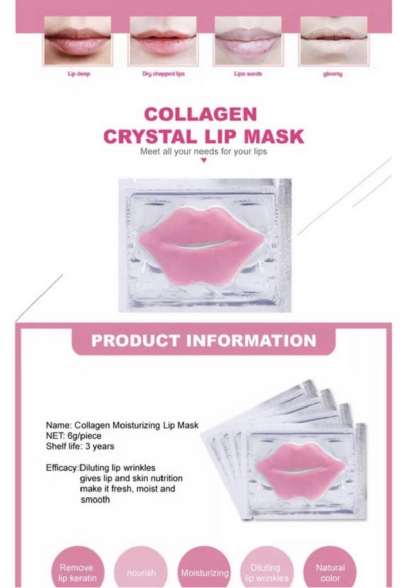 Wholesale Gel Collagen hydration lip mask and infused Aloe Vera