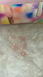Rose Quartz  Crystal Hair Beads, Loc Beads, Protection Hair Beads, Energy Beads
