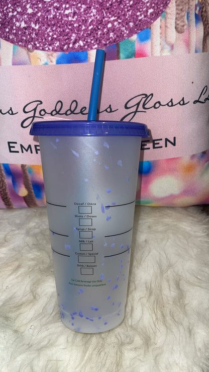 Limited Edition Starbucks Confetti Color Changing   Starbucks Cold Cold 24 oz