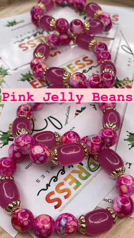 Pink Jelly Beans Single Bracelets