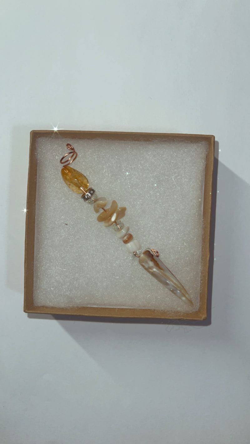 Mother of pearls & Citrine  Copper Loc Jewelry Set