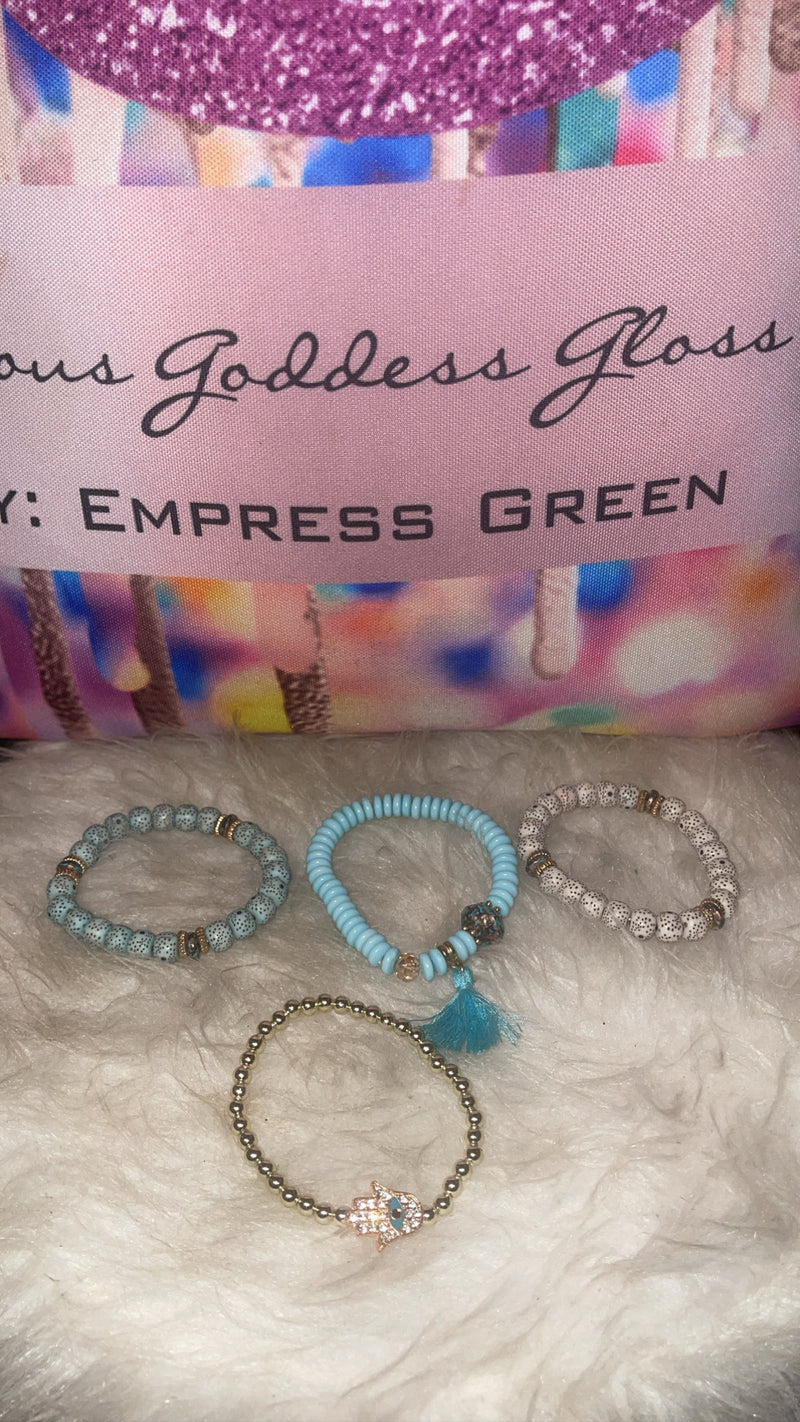 Blue Hand Of Fatima 🪬 Stackable  bracelets