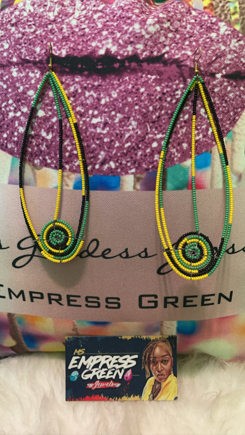 Oval Twist beads earrings