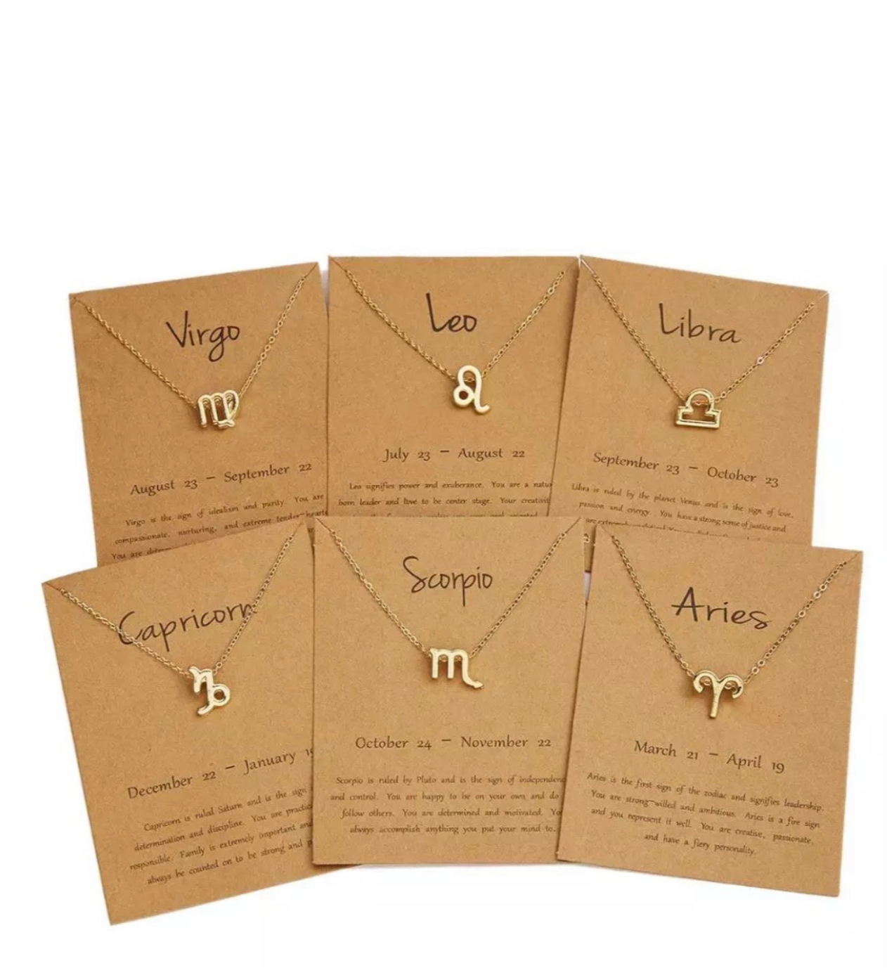 Elegant Zodiac sign charm choker chain