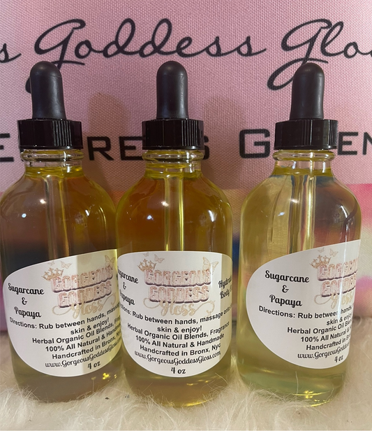 Sugar cane & Papaya  moisturizing Body Oils