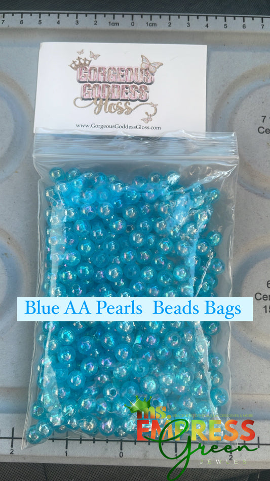 Blue AA Pearls Beads Bags