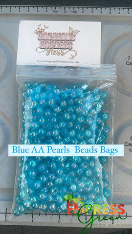 Blue AA Pearls Beads Bags