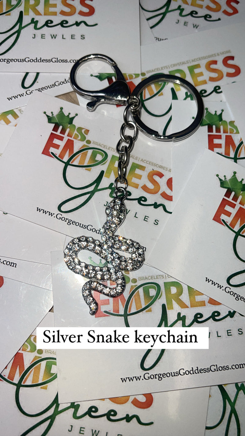 Silver  Snake Keychain