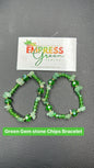 Green Gem Stone Chips Bracelet