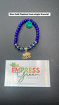 Blue Elephant Gold Gem  Single Bracelet