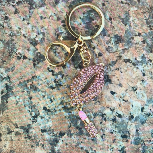 Pink Lip gloss Keychain / Wholesale