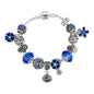 Evil Eye & Hand Of Fatima blues Charms bracelet