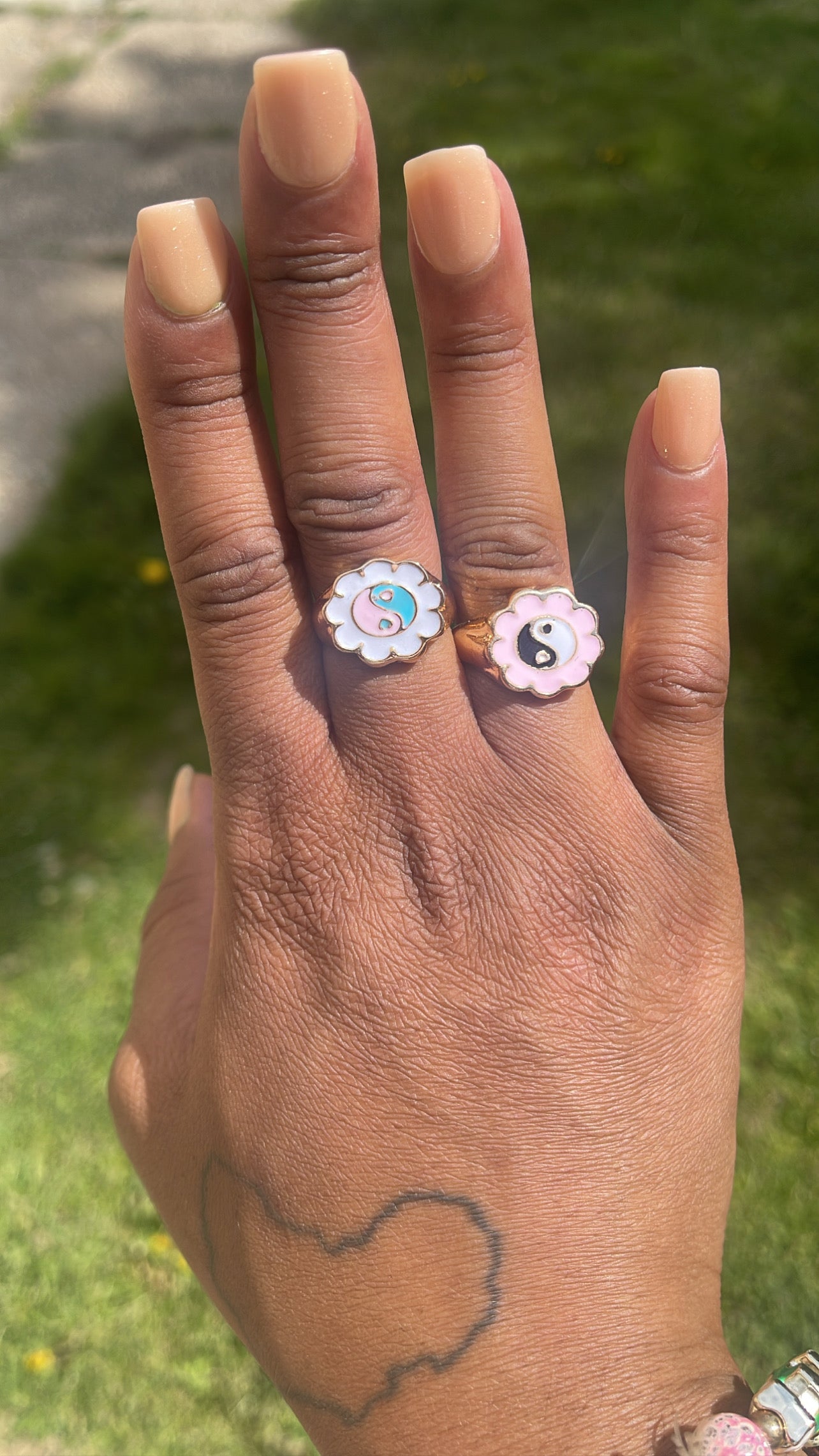 YIN YANG  ☯️ Flower RING