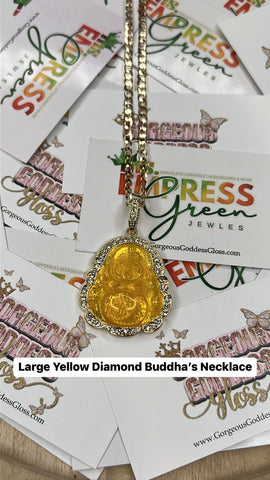 Large Yellow Diamond Buddha’s Necklace