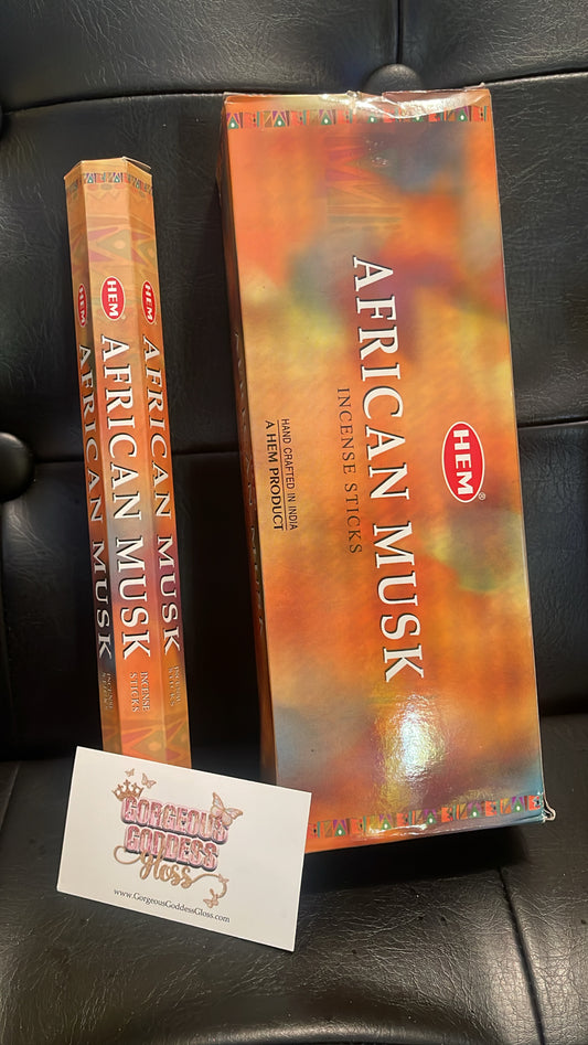 African Musk HEM  Wholesale Incense Sticks Business only  10 box min