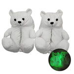 Full Glow in the Dark Teddy bear Plush House Slippers