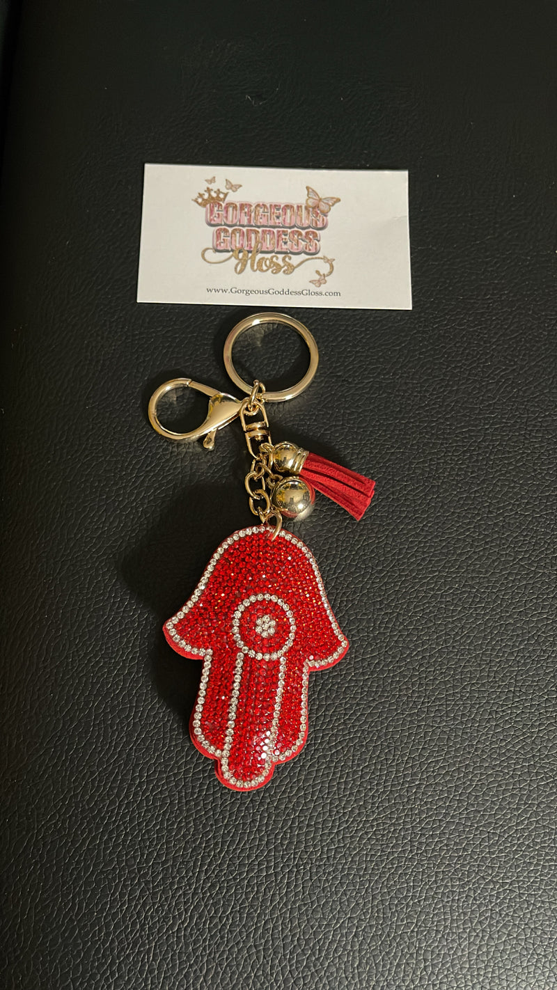 Red Hasma Hand Keychain