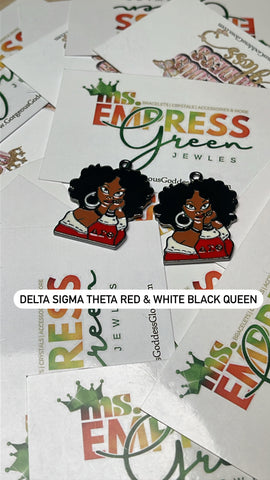 Delta Sigma Theta Red & White Black Queen
