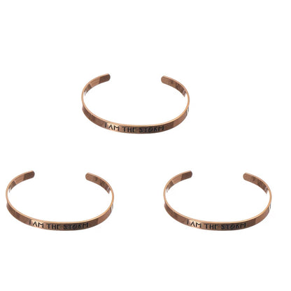 I AM THE STORM ROSE GOLD CUFF BANGLE