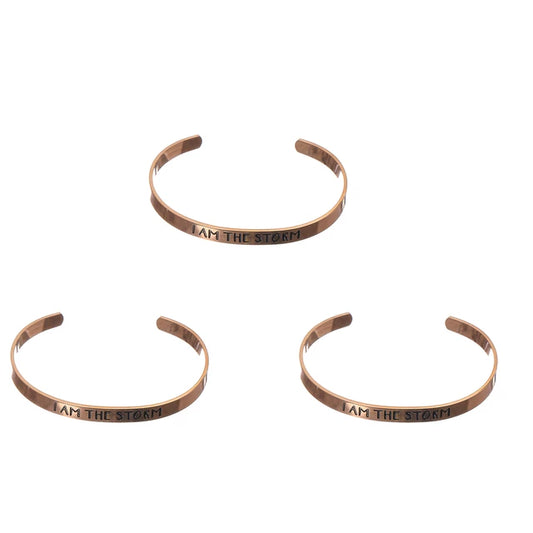 I AM THE STORM ROSE GOLD CUFF BANGLE