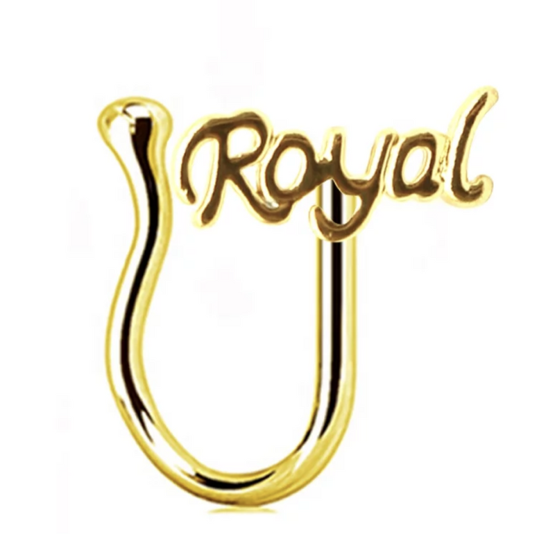Royal nose Clip on fake nose ring