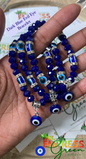 Dark Blue Evil Eye Bracelets 8mm