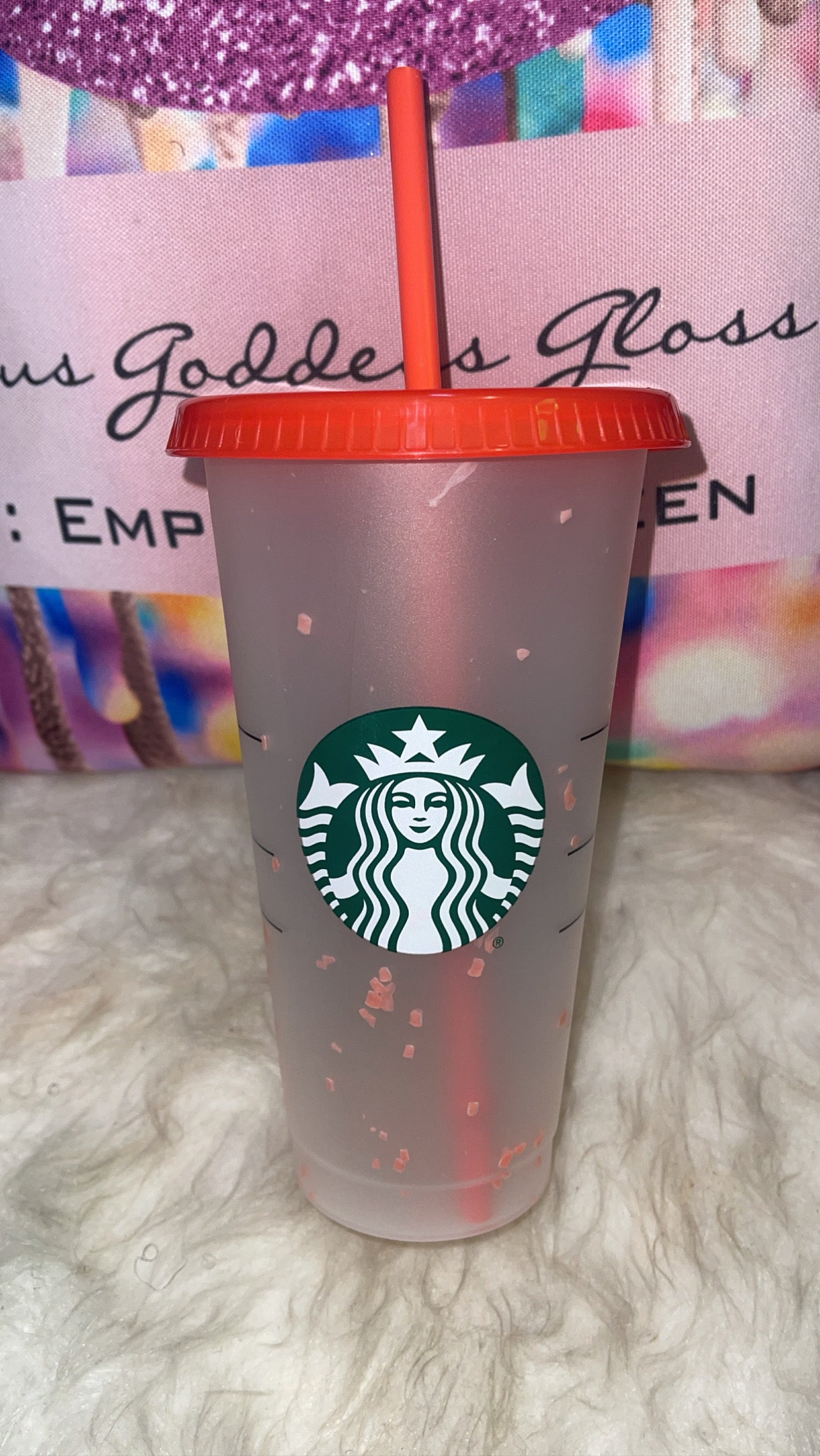 Limited Edition Starbucks Confetti Color Changing   Starbucks Cold Cold 24 oz