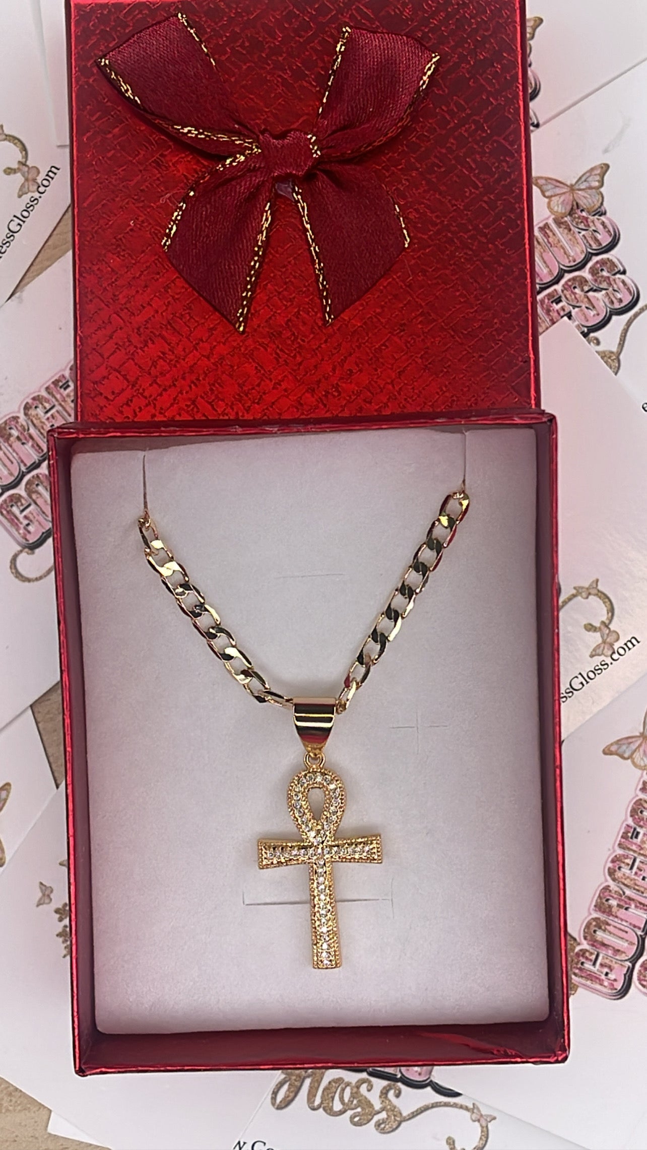 Small Ankh   Charm Necklace