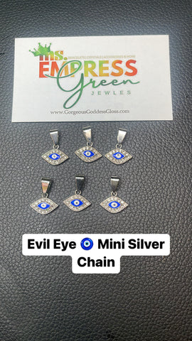 Evil Eye 🧿 Mini Silver Pendant 6 Pcs