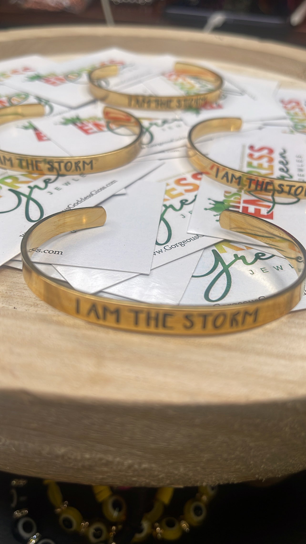 I AM THE STORM GOLD CUFF BANGLE