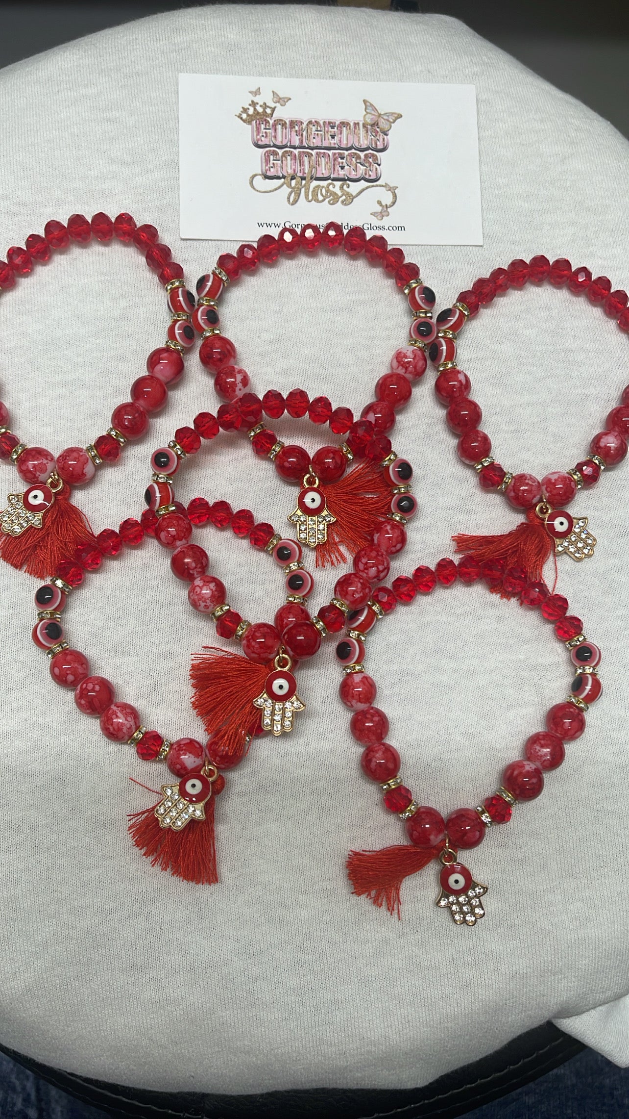 Red Dream Evil Eyes Tassel bracelets