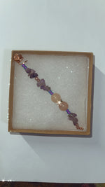 Amethyst and rose quartz  Copper Loc Jewelry