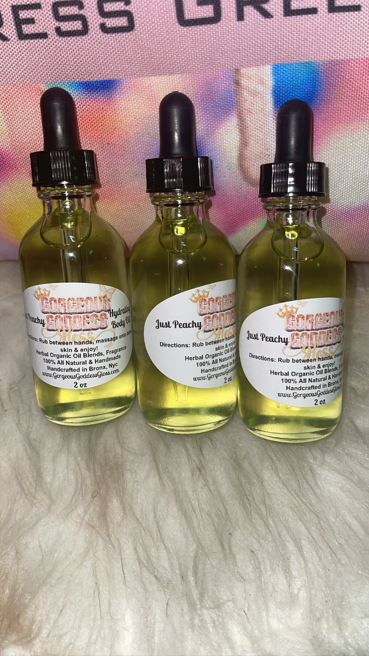 Just Peachy  moisturizing Body Oils