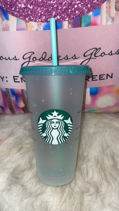 Limited Edition Starbucks Confetti Color Changing   Starbucks Cold Cold 24 oz