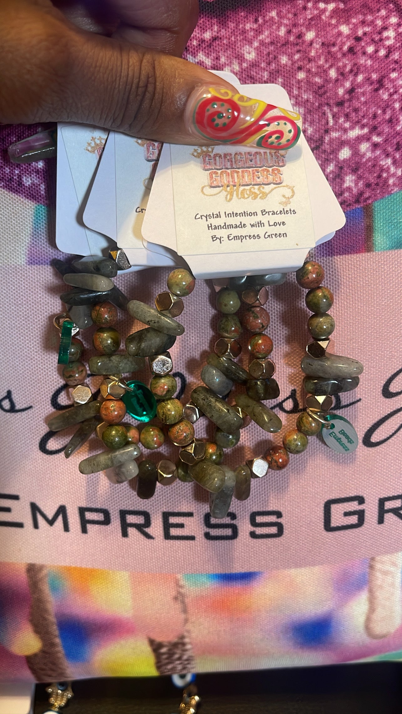 Unakite & Labordorite ~ Grounding ~ Calming ~ Bracelets