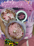 Pink Himalayan Exfoliating body scrub with roses & Glitter