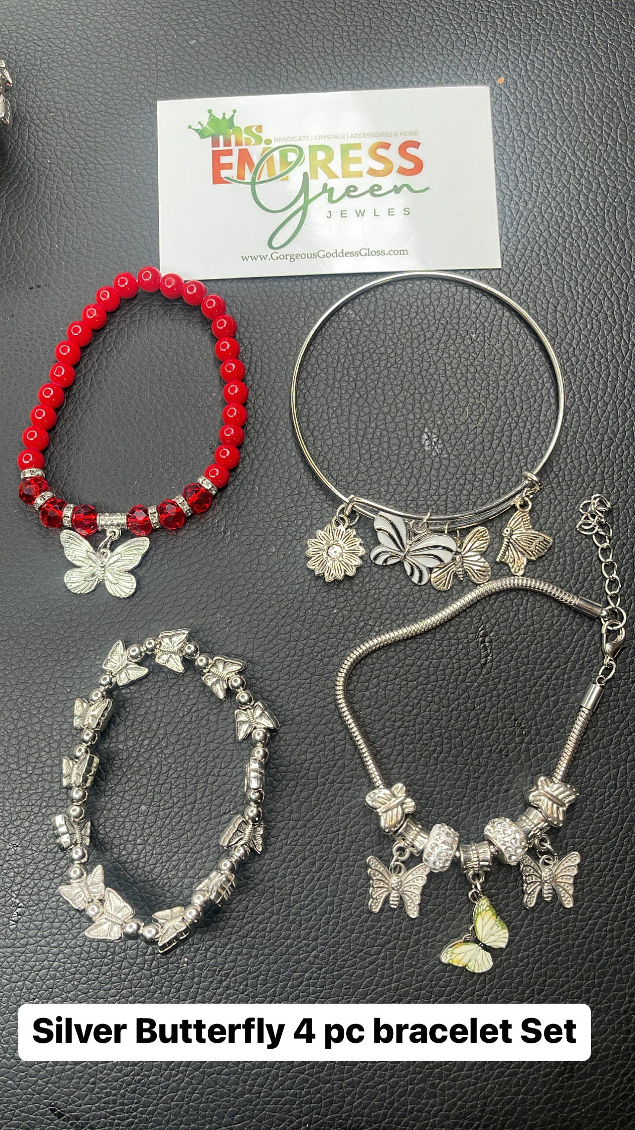 Butterfly Silver 4 Pc Set # 1