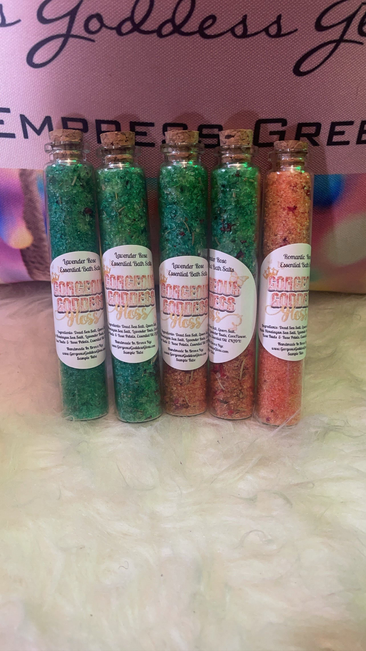 10 - Pack  Lavender Rose Essential Bath Salts