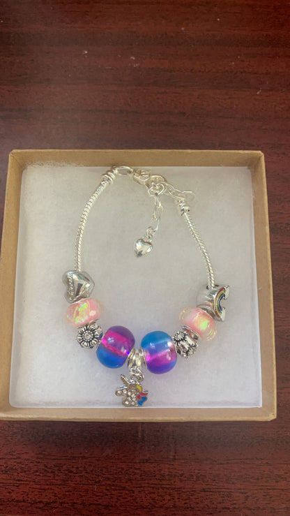 Unicorn Rainbow Charms Bracelet