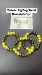 Yellow  ZigZag Twist Bracelets 1pc