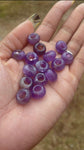 Amethyst Crystal Hair Beads, Loc Beads, Protection Hair Beads, Energy Beads