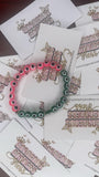 Pink / Green Evil Eyes bracelet Set