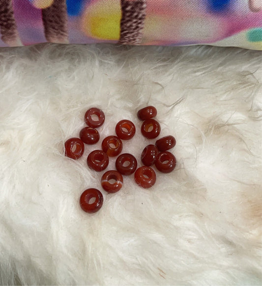 Carnelian Crystal Bead locs / braids Charm