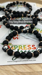 Ying Yang Matted Black Bracelet