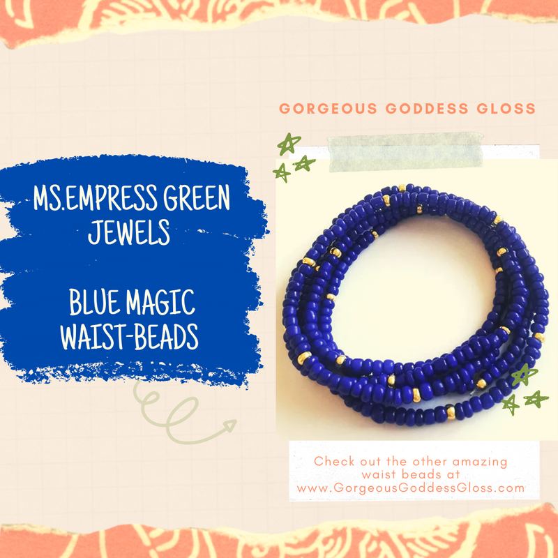 Blue Magic Black, Waist, Wrist & Anklet Beads