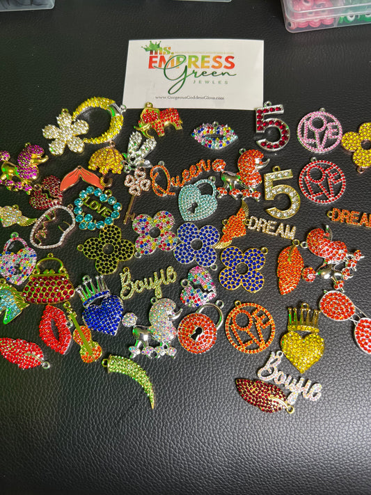 Inspired colorful bling charms (25 Pcs)